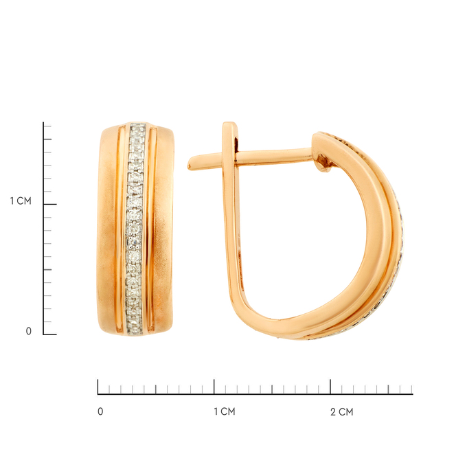 Серьги из золота 585 пробы с бриллиантами, Л 7601 8705 за 46700