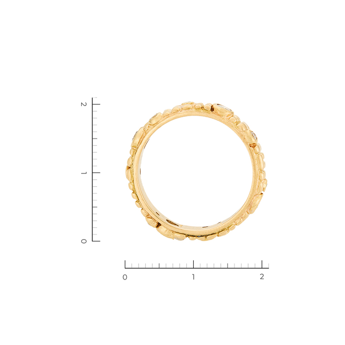 Кольцо из желтого золота 750 пробы c 12 бриллиантами, Л 4608 5374 за 86320