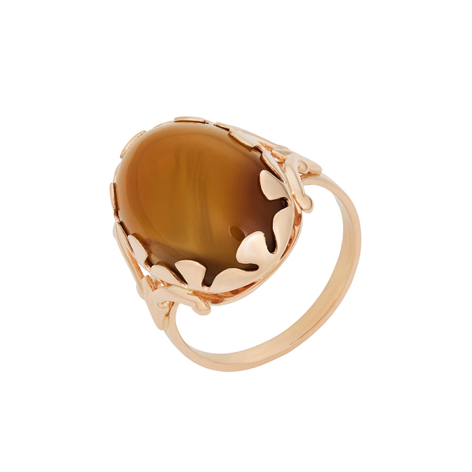 Кольцо из золота 583 пробы c сердоликом, Л 2314 9748 за 68880