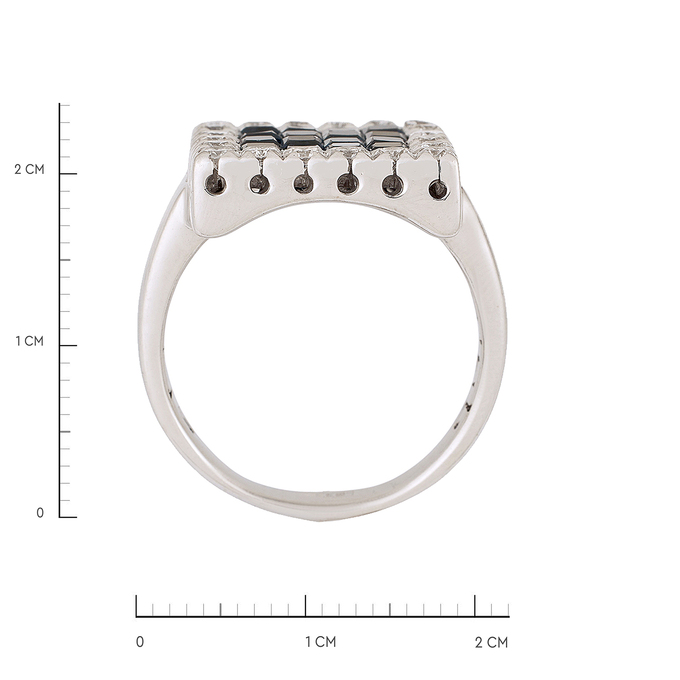 Кольцо из золота 585 пробы c сапфирами и бриллиантами, Л 0514 5327 за 169000