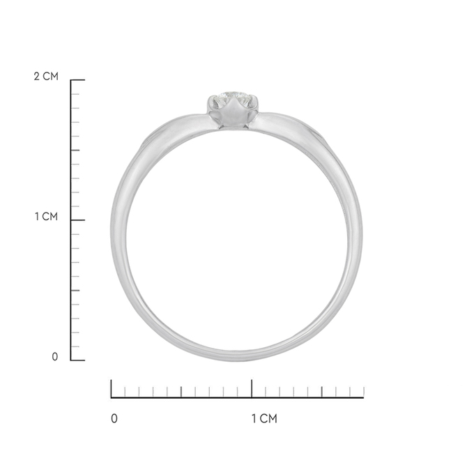 Кольцо из золота 585 пробы c бриллиантом, Л 5207 4373 за 20720