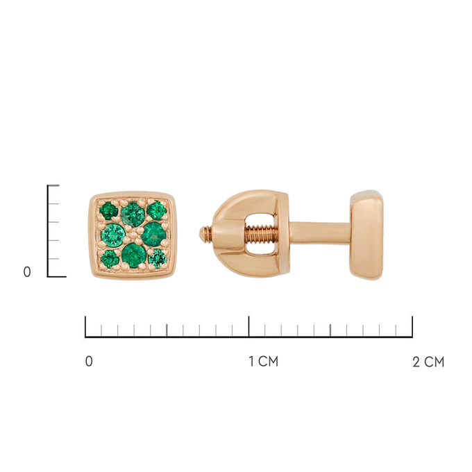 Серьги из золота 585 пробы c изумрудами, К 0000 5144 за 28400
