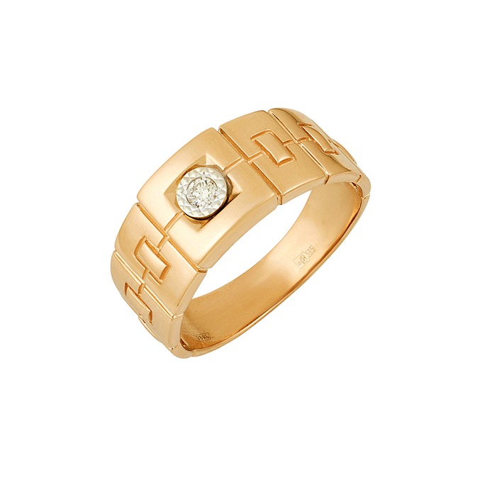 Кольцо из золота 585 пробы c бриллиантом