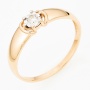 Кольцо из комбинированного золота 585 пробы c 1 бриллиантом Л46078445 фото 1
