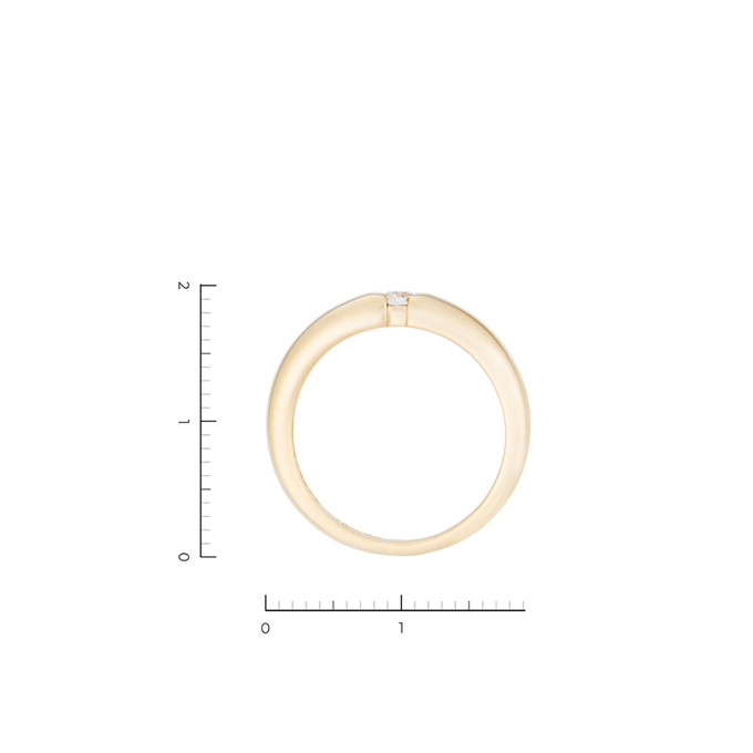 Кольцо из золота 750 пробы c 1 бриллиантом, Л 6102 6642 за 55600