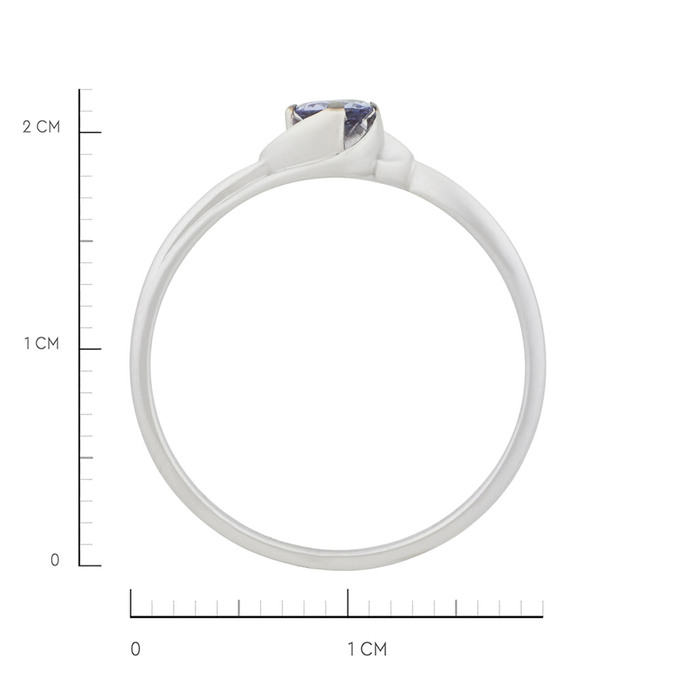 Кольцо из золота 585 пробы c танзанитом, Л 0617 0577 за 18000