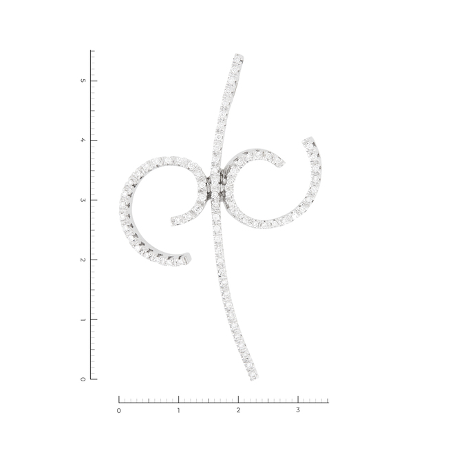 Подвеска из белого золота 750 пробы c 76 бриллиантами, Л 5207 0056 за 82000