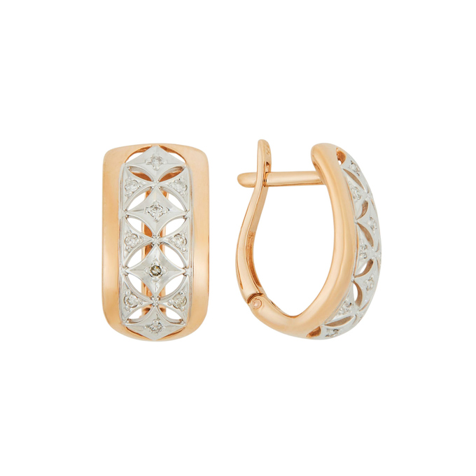 Серьги из золота 585 пробы с бриллиантами, Л 0617 1669 за 43900