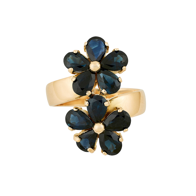 Кольцо из золота 585 пробы c сапфирами, Л 3606 5134 за 126320