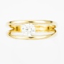 Кольцо из желтого золота 750 пробы c 1 бриллиантом Л25070237 фото 2