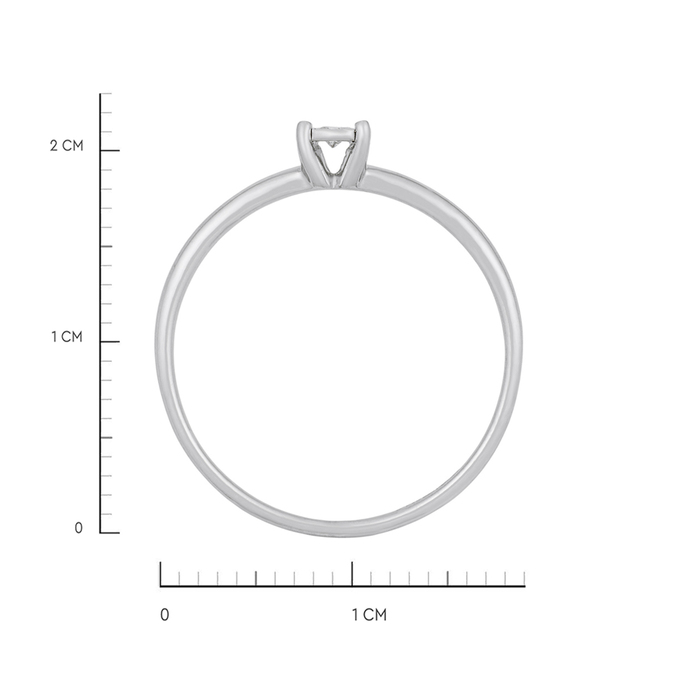 Кольцо из золота 585 пробы c бриллиантом, Л 6103 1572 за 15600
