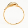 Кольцо из комбинированного золота 585 пробы c 3 бриллиантами Л30128868 фото 3