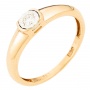 Кольцо из комбинированного золота 585 пробы c 1 бриллиантом Л16147350 фото 1