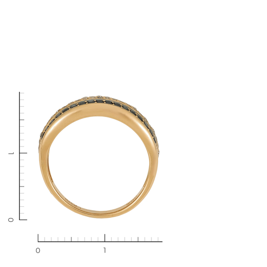 Кольцо из красного золота 585 пробы c 59 бриллиантами, Л39104915 за 28350