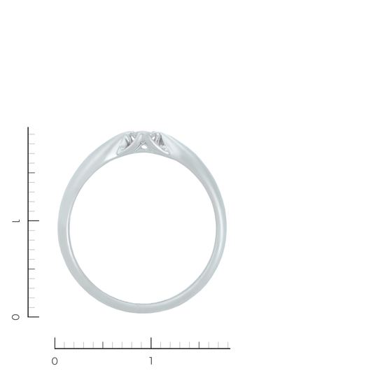 Кольцо из белого золота 750 пробы c 1 бриллиантом, Л18112575 за 29200