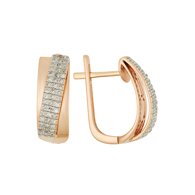 Серьги из золота 585 пробы c бриллиантами, Л 4710 5758 за 42400