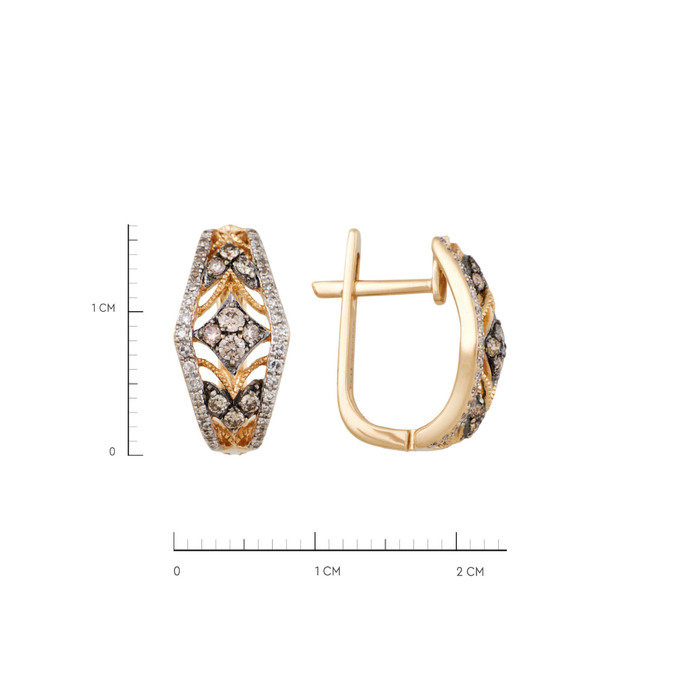 Серьги из золота 585 пробы с бриллиантами, Ц О007 5627 за 46400