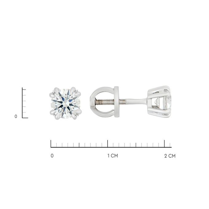 Серьги из золота 585 пробы с бриллиантами, Ц О007 4481 за 215000