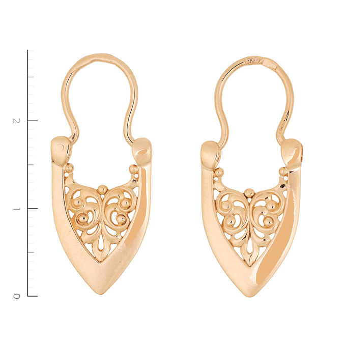 Серьги из красного золота 585 пробы