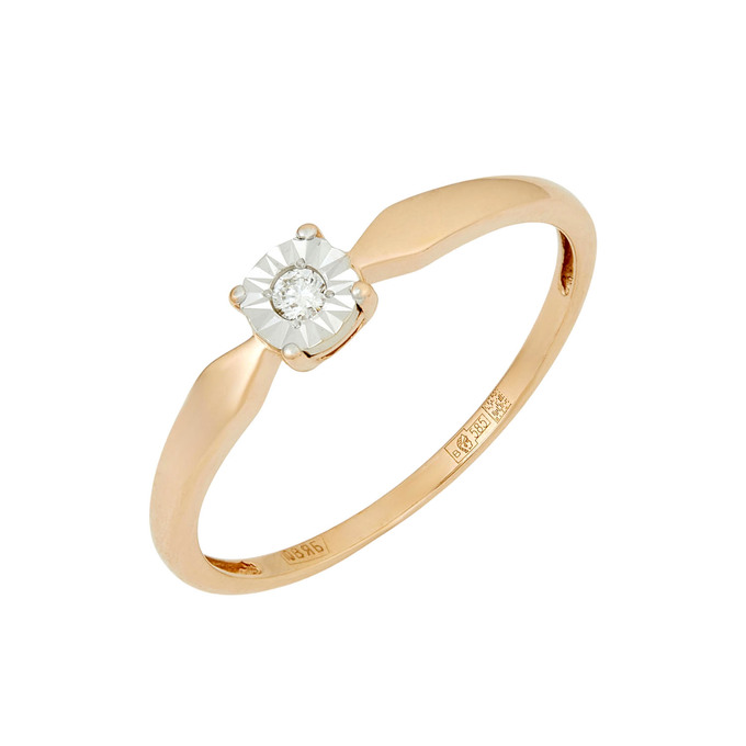 Кольцо из золота 585 пробы с бриллиантом, Л 1116 0793 за 13200
