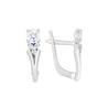 Серьга из золота 585 пробы c фианитами