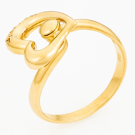 Кольцо из желтого золота 750 пробы c 3 бриллиантами, Л46079185 за 26800