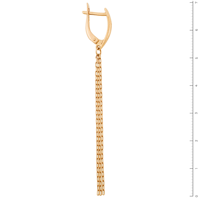 Серьги из красного золота 585 пробы
