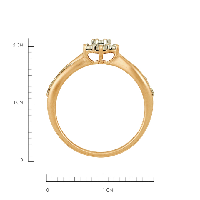Кольцо из золота 585 пробы c бриллиантами, Л 6103 1347 за 36960
