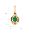 Подвеска из золота 585 пробы c изумрудом и бриллиантом