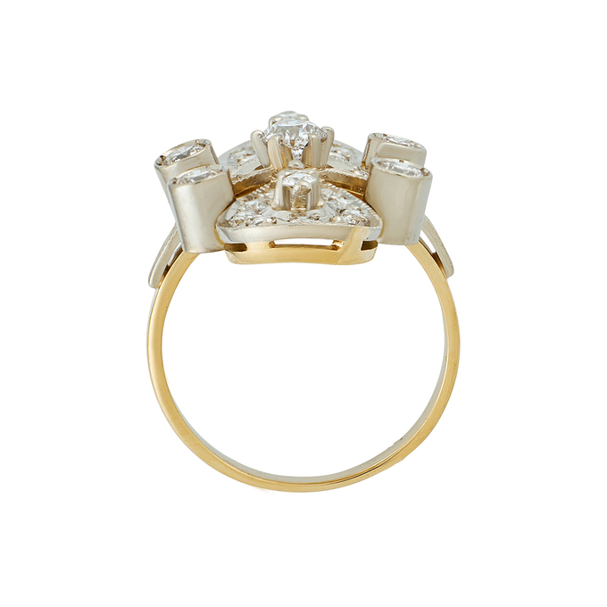 Кольцо из золота 750 пробы c бриллиантами