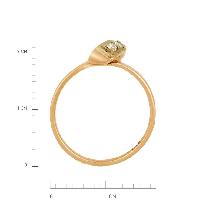 Кольцо из золота 585 пробы c бриллиантами, Л 6201 1452 за 29200