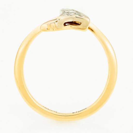Кольцо из комбинированного золота 585 пробы c 4 бриллиантами, Л11148779 за 18540