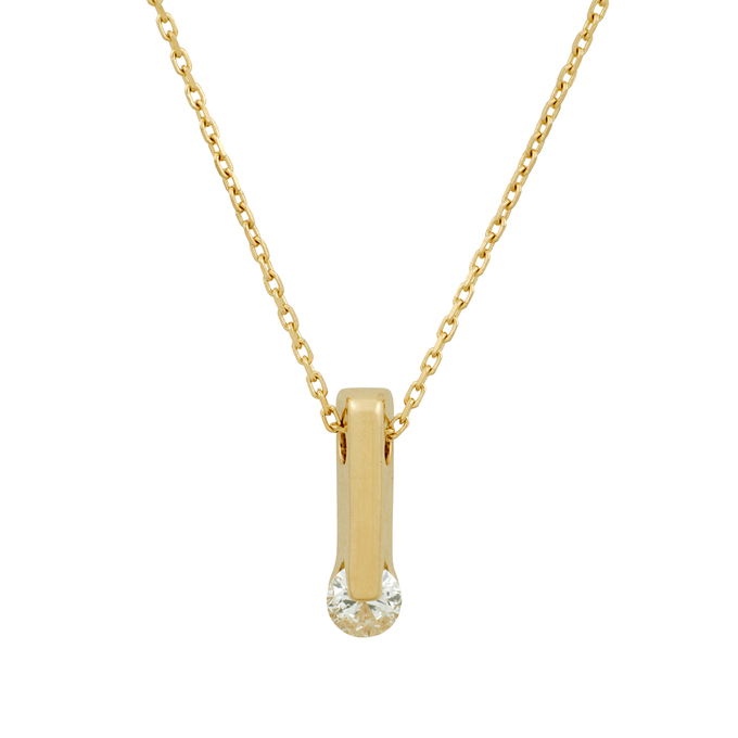 Колье из золота 585 пробы c бриллиантом