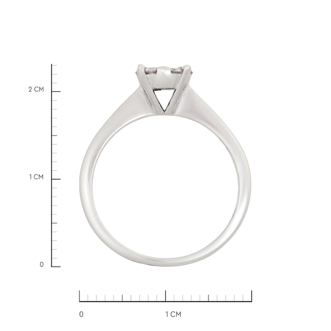 Кольцо из золота 585 пробы c бриллиантами, Л 7000 4578 за 32720