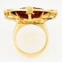 Кольцо из желтого золота 585 пробы c 1 стеклом и 24 бриллиантами Л41056205 фото 3