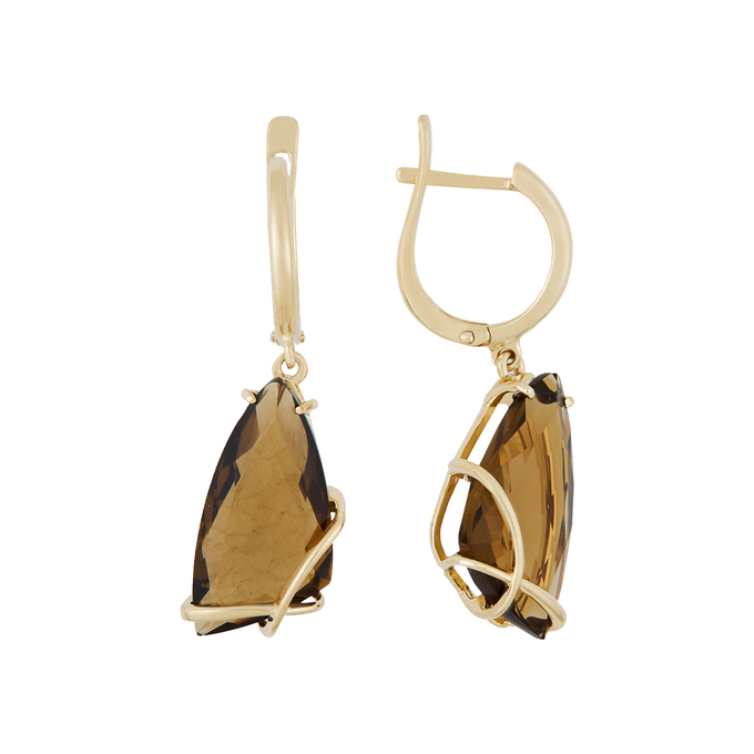 Серьги из золота 585 пробы c цитринами, Л 6302 3664 за 62000