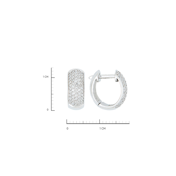 Серьги из золота 585 пробы c 108 бриллиантами
