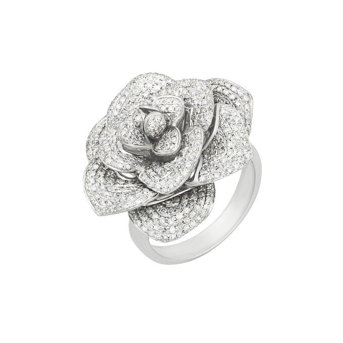 Кольцо из золота 585 пробы c бриллиантами