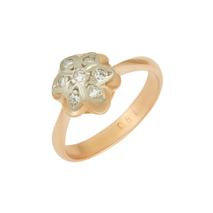 Кольцо из золота 585 пробы c бриллиантами, Л 2508 8869 за 65520