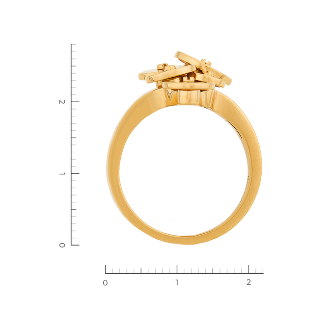 Кольцо из желтого золота 750 пробы, Л 2414 2242 за 119000