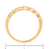 Кольцо из красного золота 585 пробы c 8 бриллиантами
