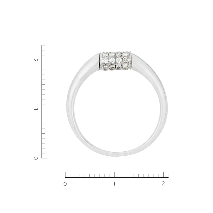 Кольцо из белого золота 585 пробы c 32 бриллиантами, Л 4305 8466 за 26340