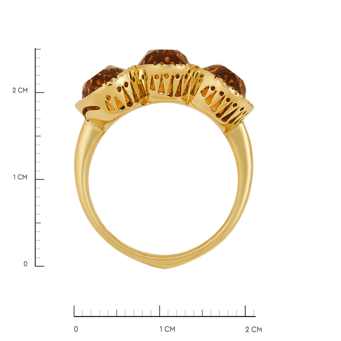 Кольцо из золота 750 пробы c цитринами и бриллиантами, Л 5405 2300 за 99920
