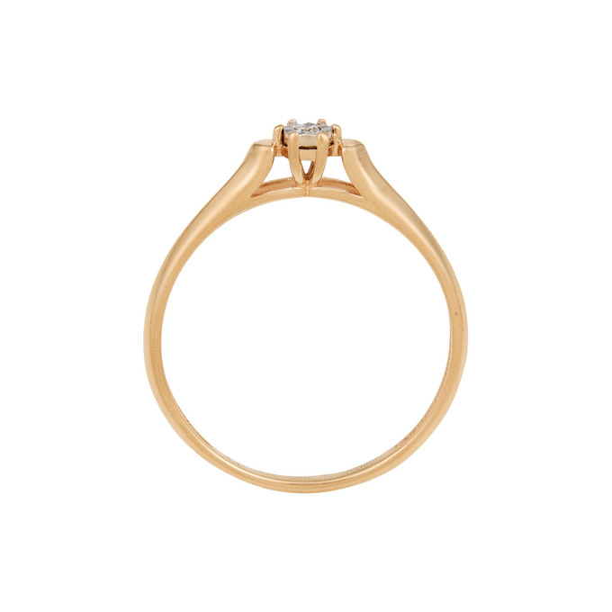 Кольцо из золота 585 пробы c бриллиантом, Л 4710 8956 за 17600