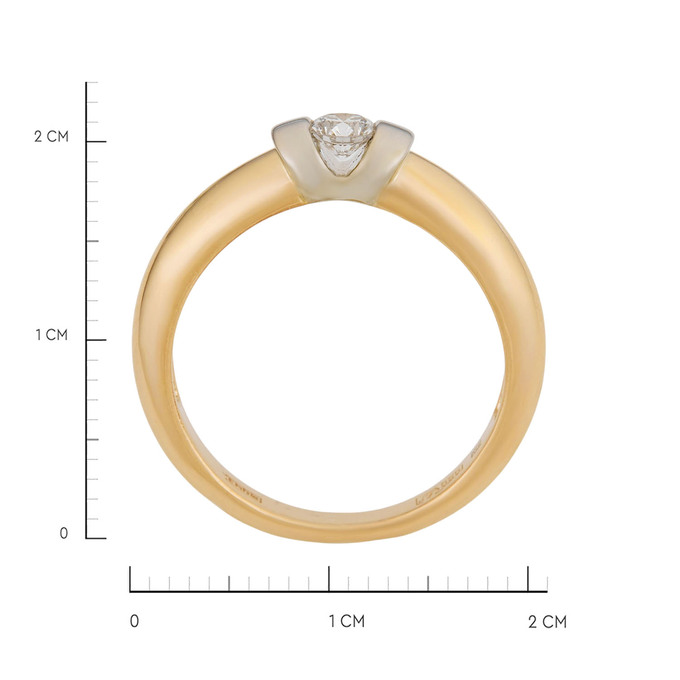 Кольцо из золота 585 пробы c бриллиантом, Л 3911 4231 за 56600
