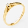 Кольцо из желтого золота 750 пробы c 1 бриллиантом Л05122306 фото 1