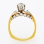 Кольцо из комбинированного золота 750 пробы c 17 бриллиантами Л39007057 фото 3