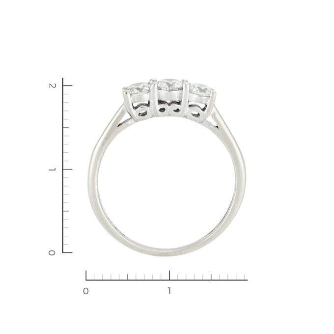 Кольцо из золота 585 пробы c 3 бриллиантами, Л 4709 8793 за 48230