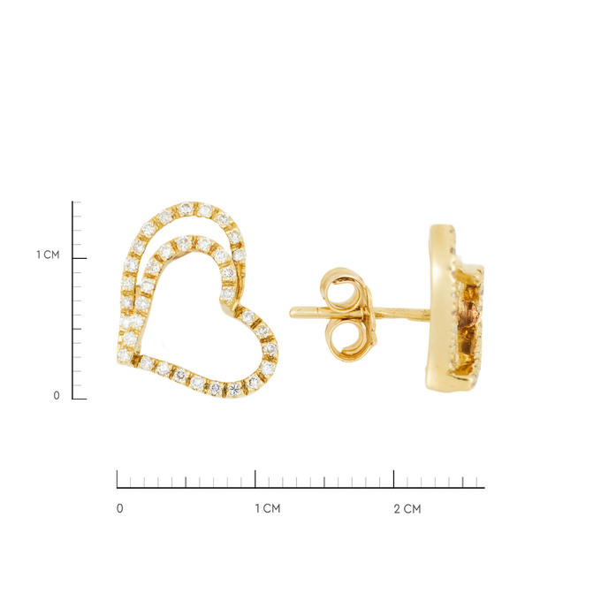 Серьги из золота 585 пробы с бриллиантами, Л 3205 0427 за 37000
