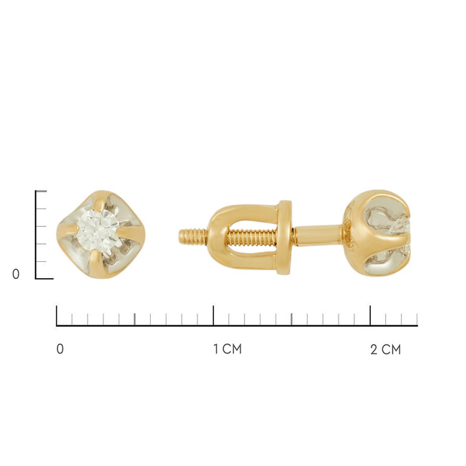 Серьги из золота 585 пробы c бриллиантами, Л 5702 6069 за 25600